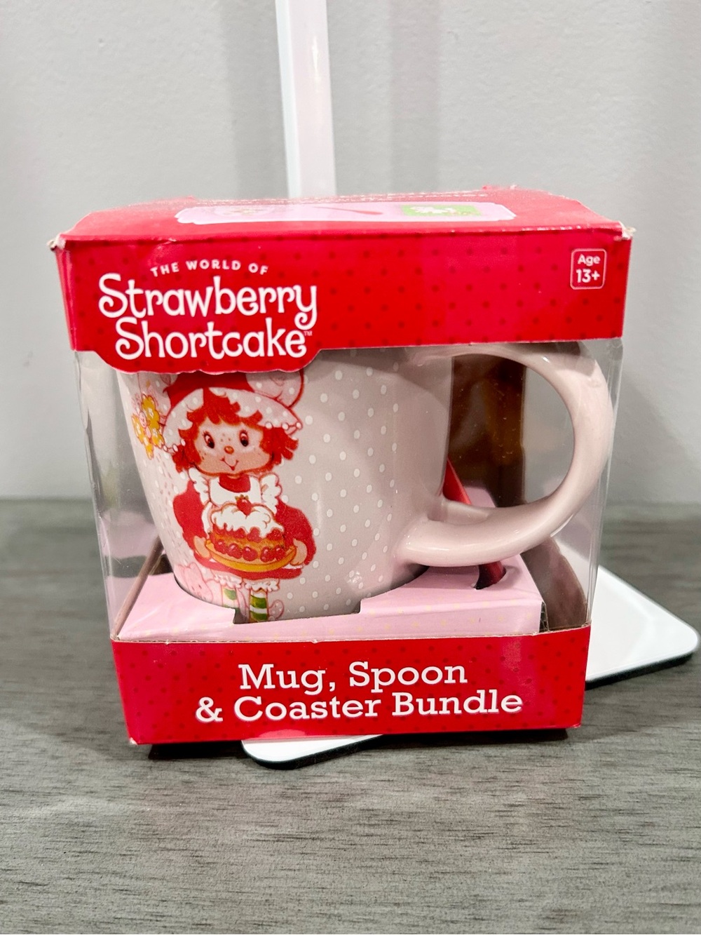 Strawberry Shortcake Mug, Spoon & Coaster Bundle